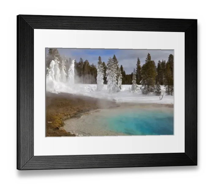Framed Print : Silex Spring in the Lower Geyser Basin in Yellowstone National Park, Wyoming, USA Framed Print : Silex Spring in the Lower Geyser Basin in Yellowstone National Park, Wyoming, USA