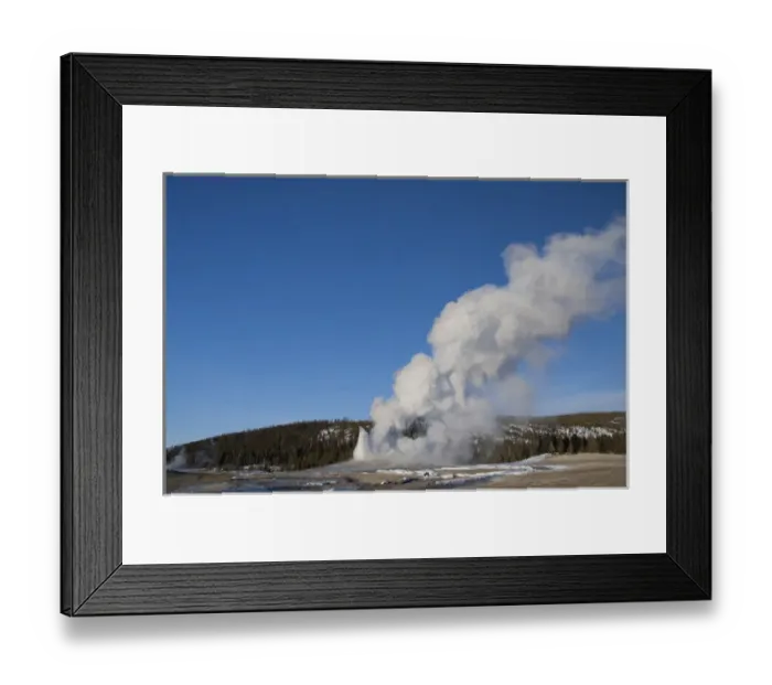Framed Print : USA, Wyoming. Yellowstone National Park, Old Faithful