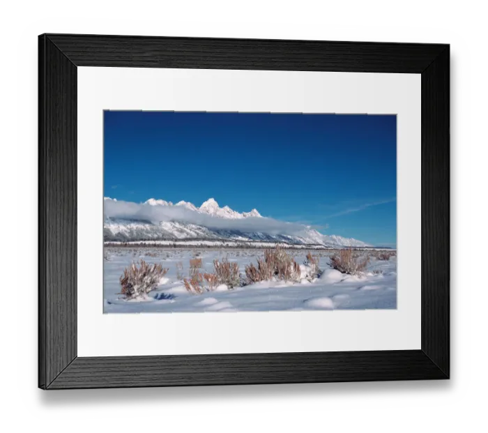 Framed Print : N. A. USA, Wyoming, Grand Teton Nat l Park Teton Range In Winter