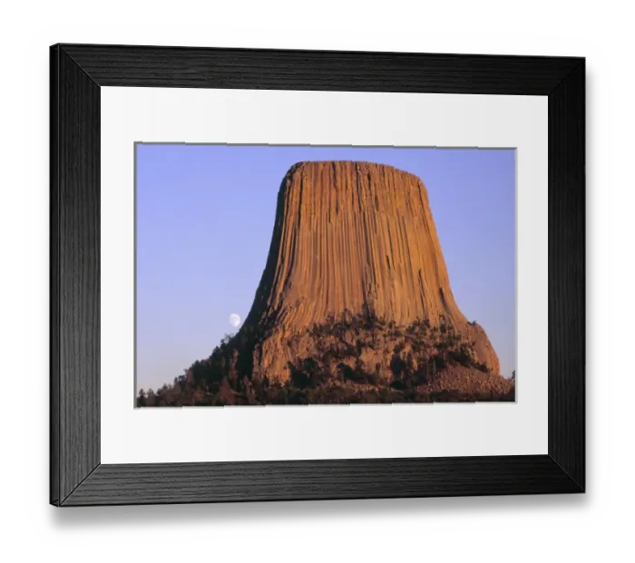 Framed Print : Devils Tower National Monument, Wyoming, North America, USA. North Side of Devils