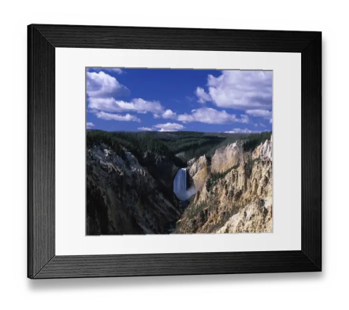 Framed Print : N. A. USA, Wyoming, Yellowstone Nat l Park Lower falls of the Yellowstone River Framed Print : N. A. USA, Wyoming, Yellowstone Nat l Park Lower falls of the Yellowstone River