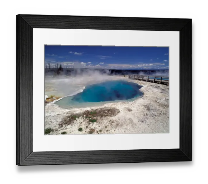 Framed Print : Wyoming, Yellowstone national park, Hot Spring