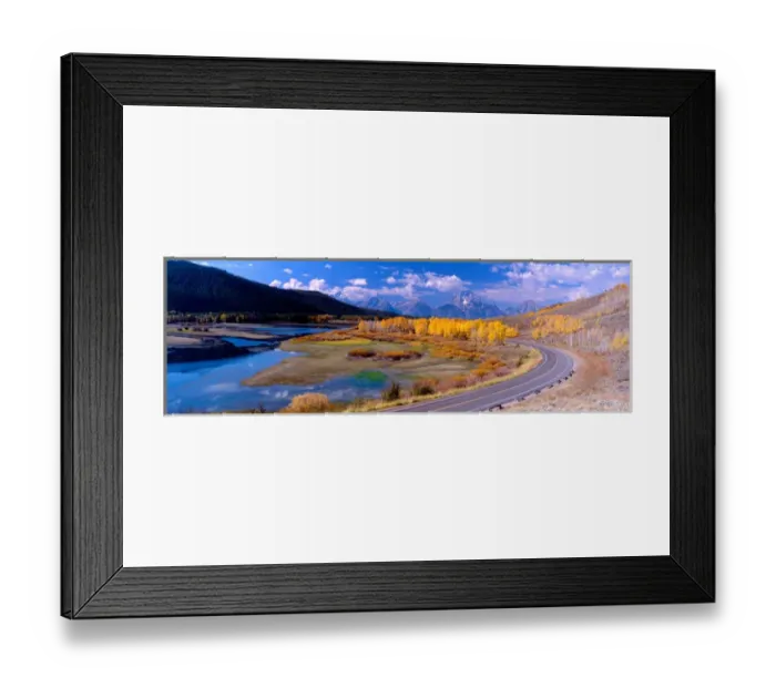 Framed Print : Highway along Oxbow Bend in Grand Teton National Park, Wyoming Framed Print : Highway along Oxbow Bend in Grand Teton National Park, Wyoming
