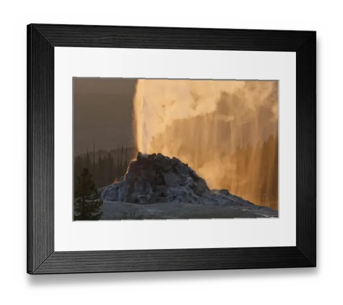 Framed Print : North America, USA, Wyoming, Yellowstone National Park, Geyser spewing hot water and steam Framed Print : North America, USA, Wyoming, Yellowstone National Park, Geyser spewing hot water and steam