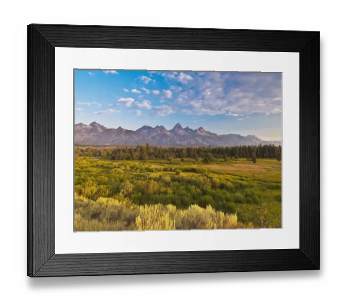 Framed Print : Teton Front Range and Sage at Sunrise, Antelope Flats, Grand Teton National Park, WY, USA