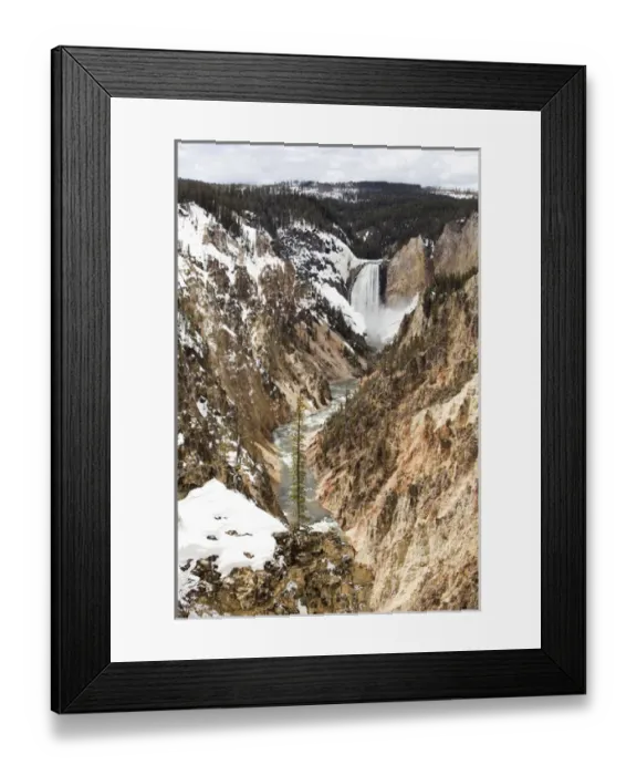 Framed Print : USA, Wyoming, Yellowstone National Park, Lower Falls on Yellowstone River at Artist Framed Print : USA, Wyoming, Yellowstone National Park, Lower Falls on Yellowstone River at Artist