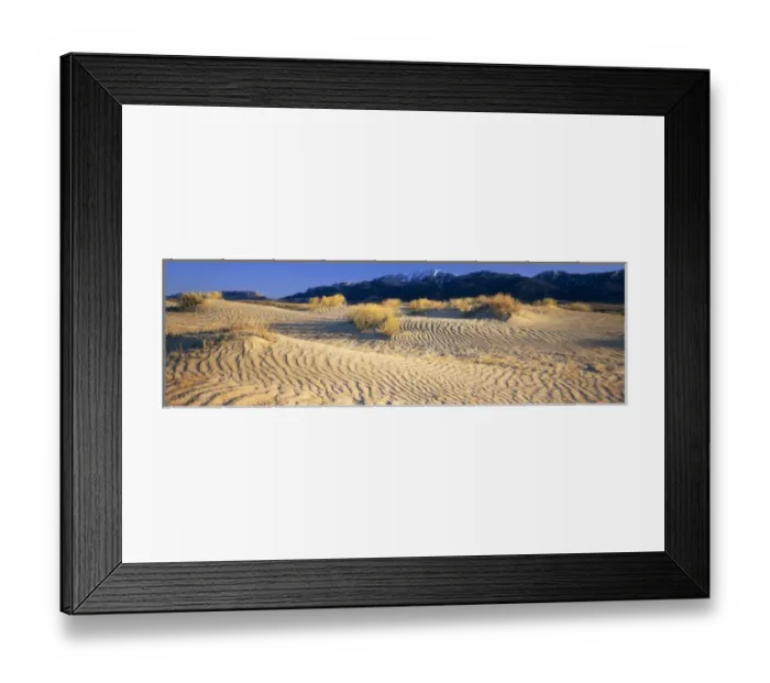 Framed Print : WYOMING. USA. Sand dunes & rabbitbrush below Ferris Mountains. Ferris Dunes. Great Divide Basin Framed Print : WYOMING. USA. Sand dunes & rabbitbrush below Ferris Mountains. Ferris Dunes. Great Divide Basin