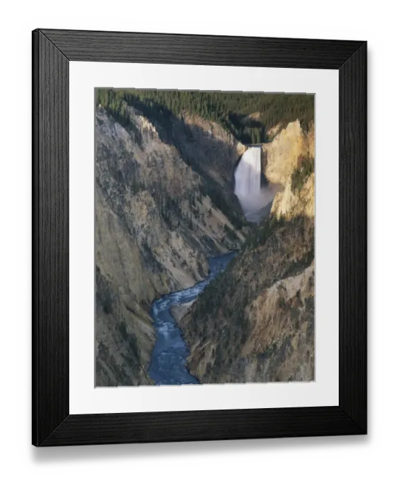 Framed Print : USA, Wyoming, Yellowstone National Park, Yellowstone River, Lower Falls, View of canyon Framed Print : USA, Wyoming, Yellowstone National Park, Yellowstone River, Lower Falls, View of canyon
