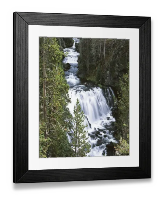 Framed Print : USA, Wyoming, View of Kepler Cascades on Firehole river Framed Print : USA, Wyoming, View of Kepler Cascades on Firehole river