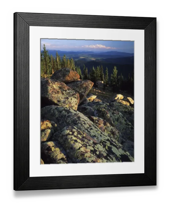 Framed Print : USA, Wyoming, Lichen covered on boulders on Continental Divide Framed Print : USA, Wyoming, Lichen covered on boulders on Continental Divide