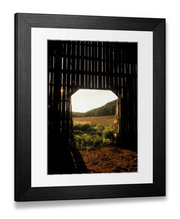 Framed Print : Rural, barn, morning