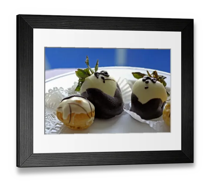 Framed Print : Mexico cruise. Princess Cruises Dawn Princess, Tuxedo strawberries - chocolate dipped Framed Print : Mexico cruise. Princess Cruises Dawn Princess, Tuxedo strawberries - chocolate dipped