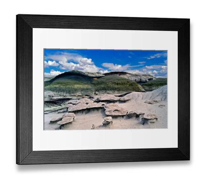 Framed Print : USA, New Mexico, Bisti Badlands. Also known as Bisti Wilderness Area, situated in Framed Print : USA, New Mexico, Bisti Badlands. Also known as Bisti Wilderness Area, situated in