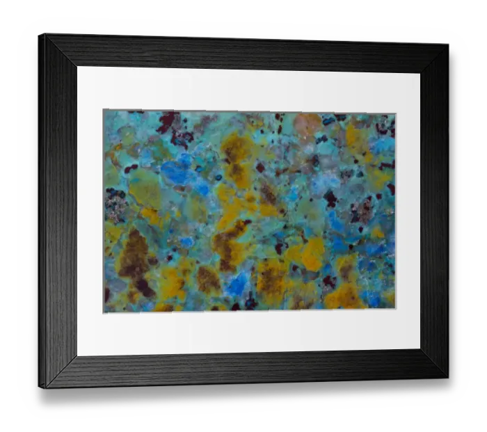 Framed Print : Blue Chrysocolla Jasper Framed Print : Blue Chrysocolla Jasper