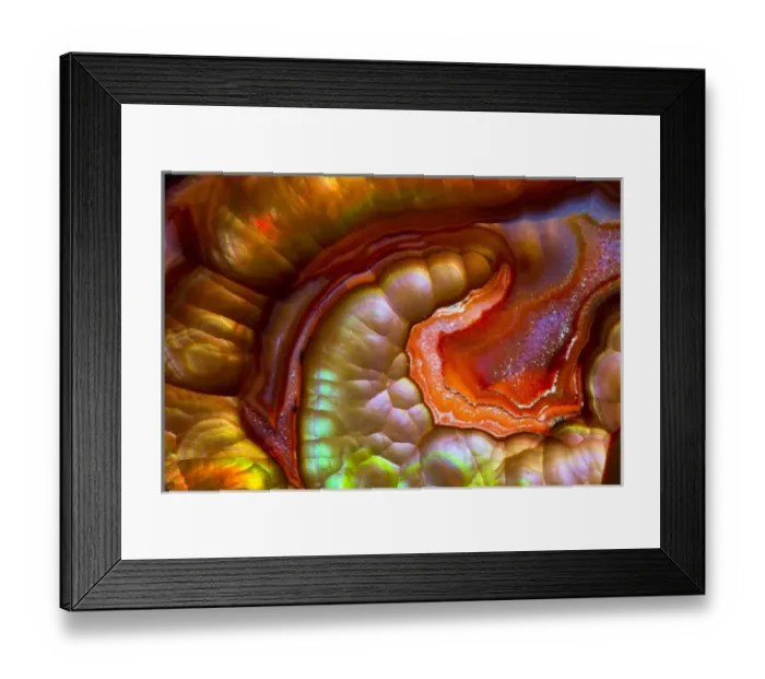 Framed Print : Fire Opal from Australia Framed Print : Fire Opal from Australia