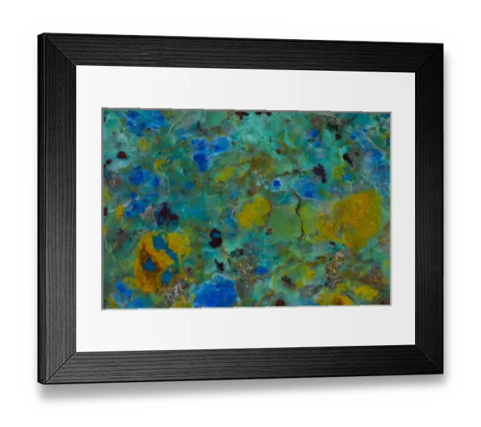 Framed Print : Blue Cliff Chrysocolla Framed Print : Blue Cliff Chrysocolla