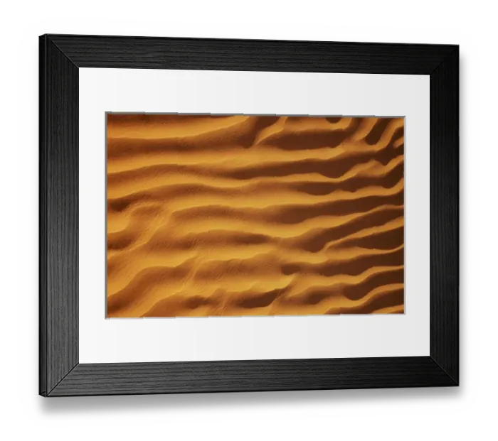 Framed Print : Golden, Rippled Sand