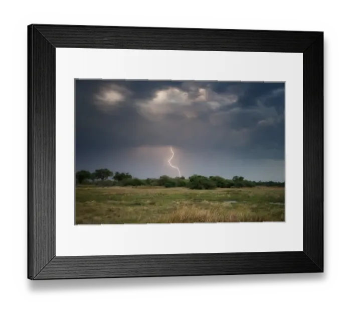 Framed Print : african landscape in lightening storm Framed Print : african landscape in lightening storm