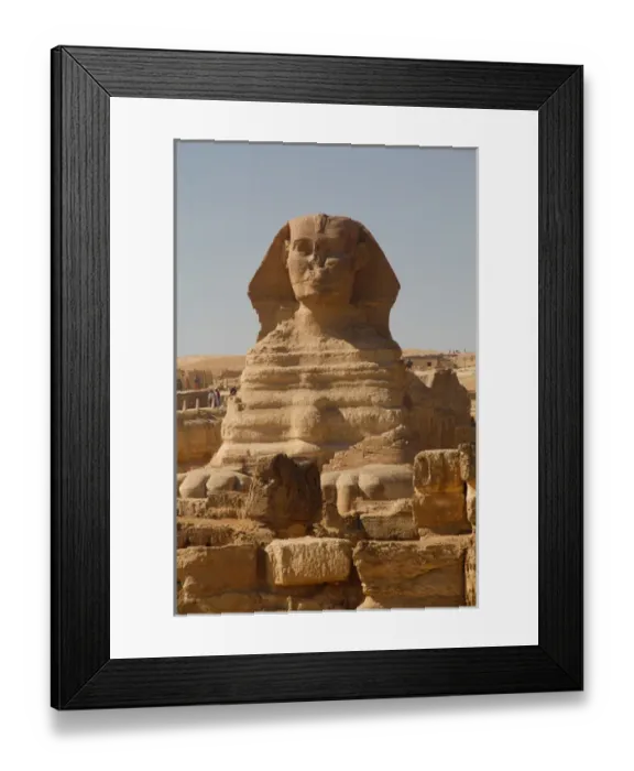 Framed Print : Africa, Egypt, Cairo, Giza Plateau, the Great Sphinx. A mythical creature with the body of a lion Framed Print : Africa, Egypt, Cairo, Giza Plateau, the Great Sphinx. A mythical creature with the body of a lion