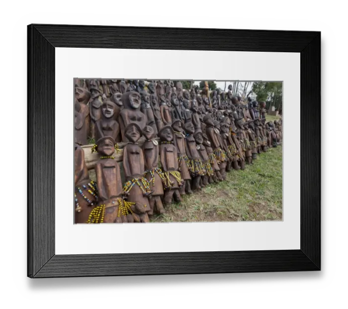 Framed Print : Figure carvings at the market. Ethiopia, Africa Framed Print : Figure carvings at the market. Ethiopia, Africa