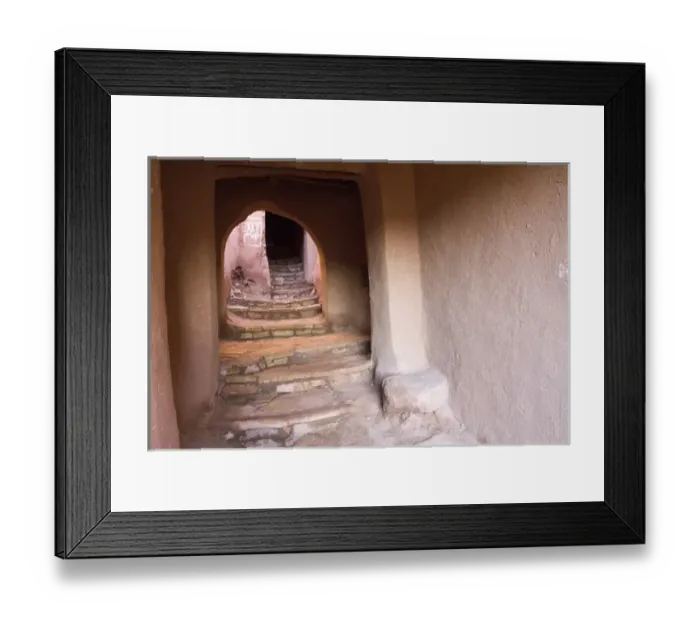 Framed Print : Africa, North Africa, Morocco, Souss-Massa-Draa, Ait Benhaddou. Narrow arched pathways Framed Print : Africa, North Africa, Morocco, Souss-Massa-Draa, Ait Benhaddou. Narrow arched pathways