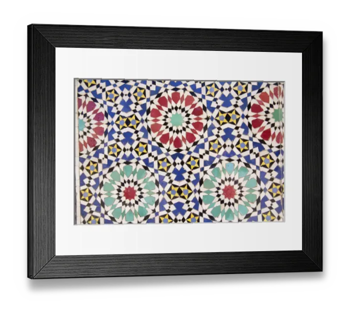 Framed Print : Africa, North Africa, Morocco, Fes, Fes medina. Tiles in Morocco are also named Zellige Framed Print : Africa, North Africa, Morocco, Fes, Fes medina. Tiles in Morocco are also named Zellige