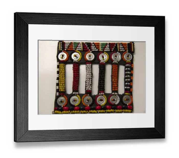 Framed Print : Africa, Kenya. Msai tribal beadwork