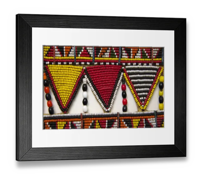 Framed Print : Africa, Kenya. Msai tribal beadwork