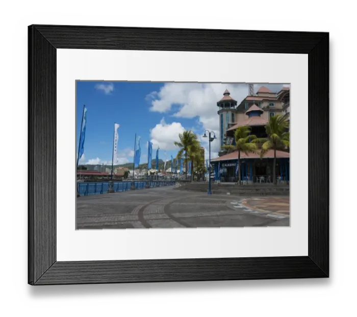 Framed Print : Mauritius, Port Louis, Caudan waterfront, port, and harbor area