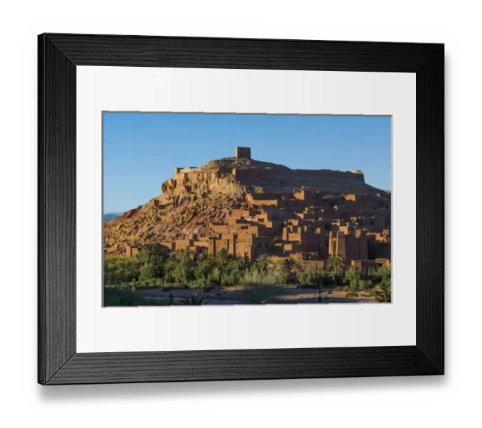 Framed Print : Morocco Kasbah Ait Benhaddon largest kasbah in Morocco souss-massa-draa site of many Framed Print : Morocco Kasbah Ait Benhaddon largest kasbah in Morocco souss-massa-draa site of many