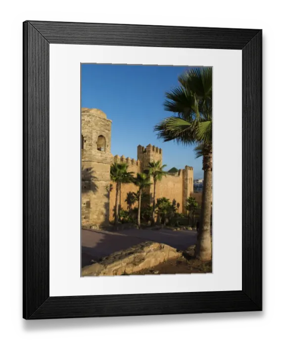 Framed Print : Rabat Morocco beautiful Kasbah Udaya at sunset with walls and palm trees Framed Print : Rabat Morocco beautiful Kasbah Udaya at sunset with walls and palm trees
