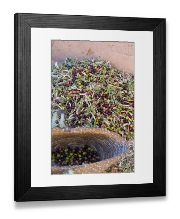 Framed Print : Morocco Sekoura small village Berber home berries in bowl at poor home