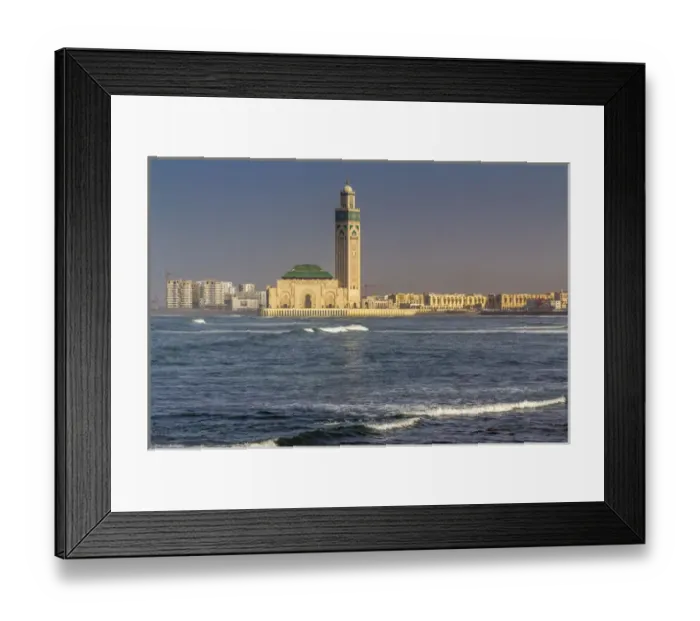 Framed Print : Africa, Morocco, Casablanca. King Hassan II Mosque Framed Print : Africa, Morocco, Casablanca. King Hassan II Mosque