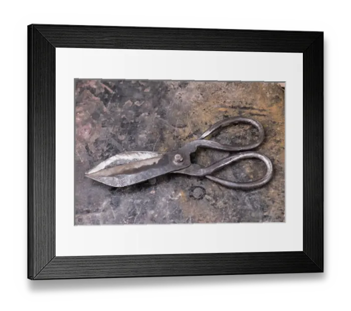 Framed Print : North Africa, Morocco, Marrakech. metal works section of Jemna El Efna. Scissors