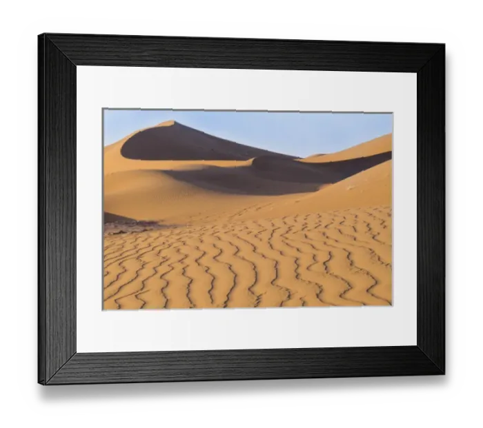 Framed Print : Africa, North Africa, Morocco, Erg Chegaga (or Chigaga) is a Saharan sand dune it is the largest