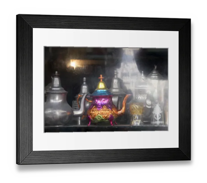 Framed Print : North Africa, Morocco, Essaouira, Moroccan tea pot