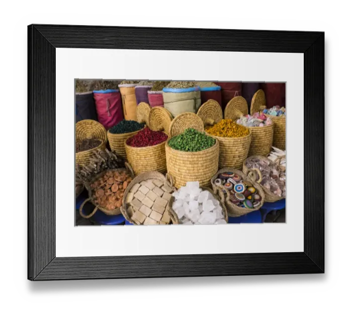 Framed Print : North Africa, Morocco, Marrakech. Tourist items for sale Framed Print : North Africa, Morocco, Marrakech. Tourist items for sale