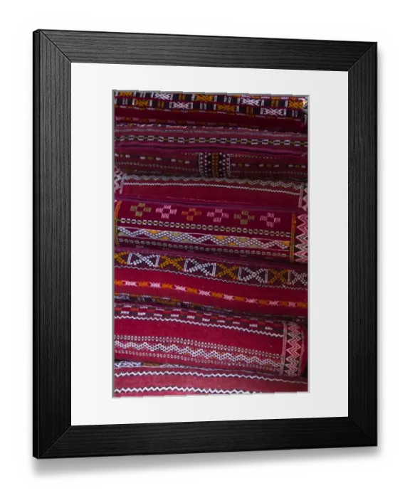 Framed Print : Africa, Morocco, Asni. Berber Pillows at Richard Bransons Kasbah Tamadot luxury Framed Print : Africa, Morocco, Asni. Berber Pillows at Richard Bransons Kasbah Tamadot luxury