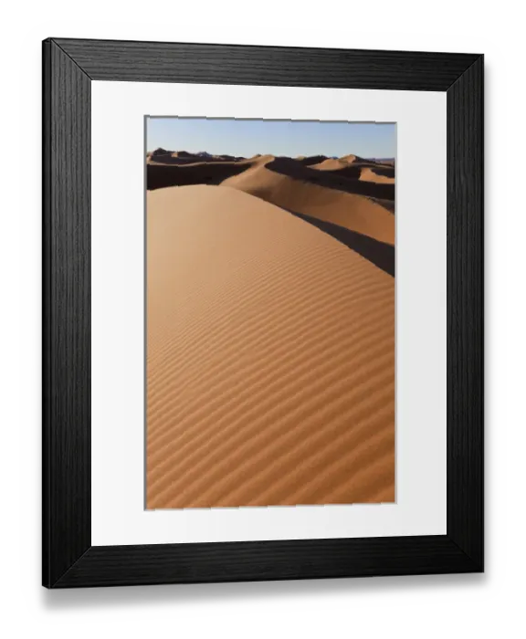 Framed Print : Dunes, Erg Chebbi, Sahara Desert, Morocco