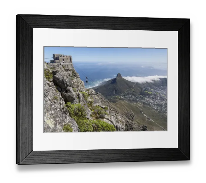 Framed Print : Africa, South Africa, Cape Town. Sky lift on Table Mountain Framed Print : Africa, South Africa, Cape Town. Sky lift on Table Mountain
