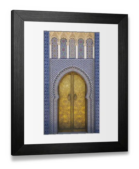 Framed Print : Africa, Morocco, Fes. Detail of the Kings Palace ornate doors Framed Print : Africa, Morocco, Fes. Detail of the Kings Palace ornate doors