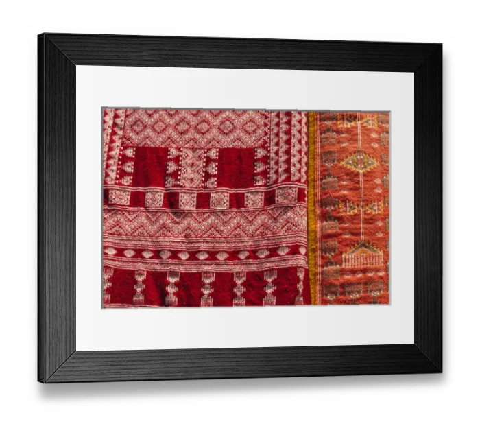 Framed Print : Carpet for sale, Sidi Bou said, Tunisia, North Africa, Africa