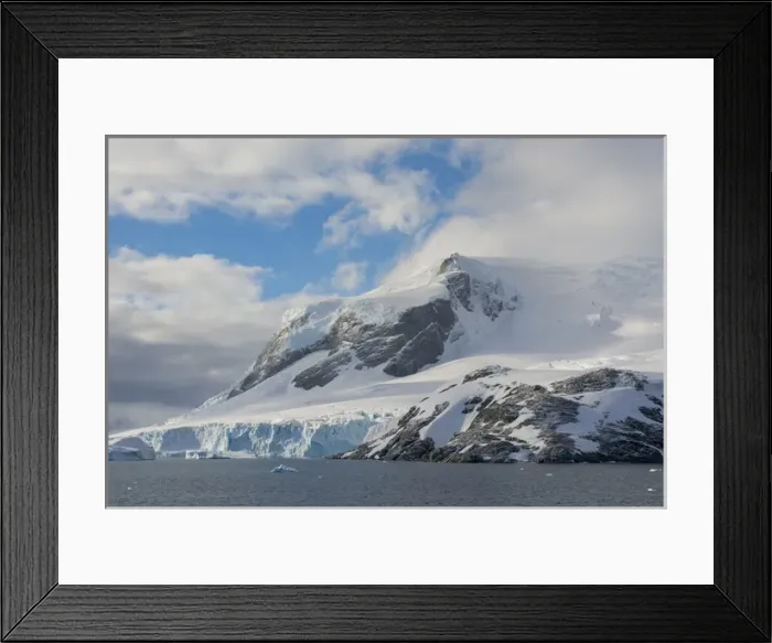 Framed Print : Antarctica. Antarctic Peninsula. Paradise Harbor. Snowy mountains