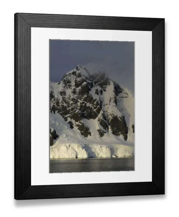 Framed Print : Antarctica. Antarctic Peninsula. Gerlache Strait. Orne Harbor. Mount Fourcade. Sunset Framed Print : Antarctica. Antarctic Peninsula. Gerlache Strait. Orne Harbor. Mount Fourcade. Sunset