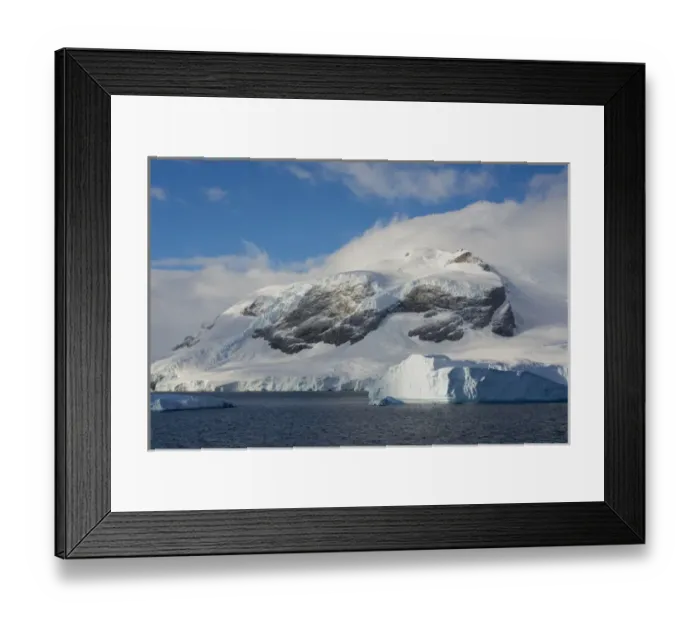 Framed Print : Antarctica. Antarctic Peninsula. Paradise Harbor. Snowy mountains Framed Print : Antarctica. Antarctic Peninsula. Paradise Harbor. Snowy mountains