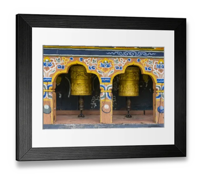 Framed Print : praying wheels in the Chimi Lhakhang monastery, Bhutan Framed Print : praying wheels in the Chimi Lhakhang monastery, Bhutan