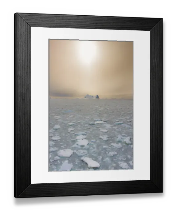 Framed Print : Grandidier, Antarctica. Sea Ice and the Antarctic Sun Framed Print : Grandidier, Antarctica. Sea Ice and the Antarctic Sun