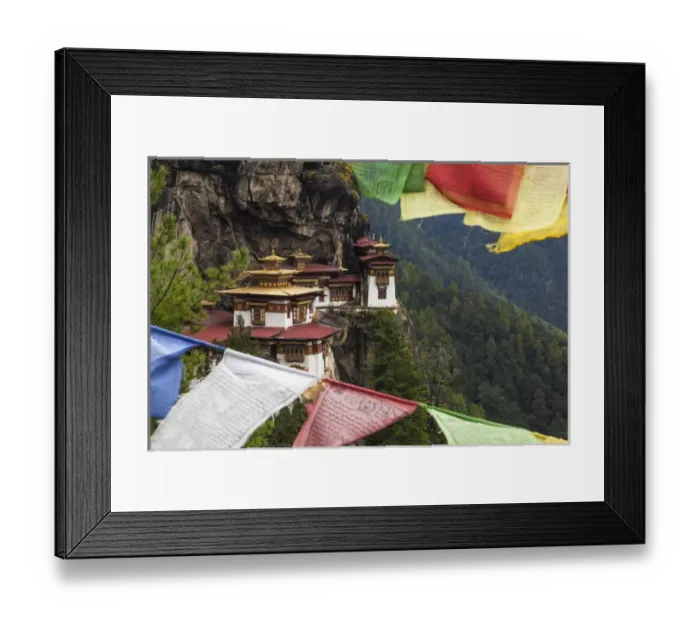 Framed Print : Bhutan, Paro. Taktsang Monastery, known as Tigers Nest hangs Framed Print : Bhutan, Paro. Taktsang Monastery, known as Tigers Nest hangs