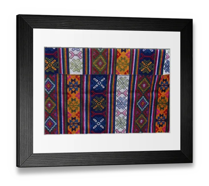 Framed Print : Asia, Bhutan, Bumthang. Bhutanese Textile Framed Print : Asia, Bhutan, Bumthang. Bhutanese Textile