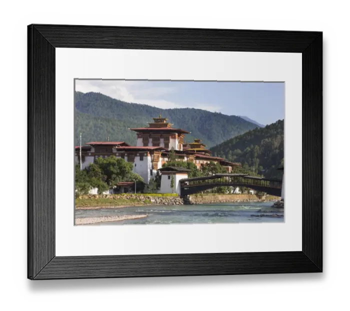 Framed Print : Asia, Bhutan, Punaka Dzong. Views of the Punaka Dzong and the Wang Chu River Framed Print : Asia, Bhutan, Punaka Dzong. Views of the Punaka Dzong and the Wang Chu River